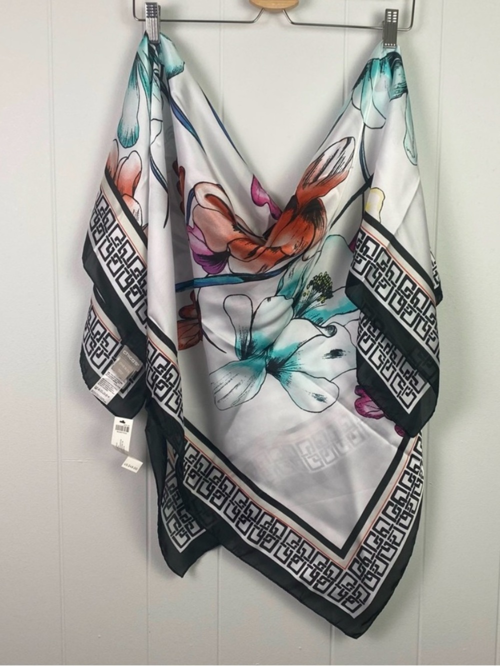 Chico’s Floral Satin Scarf